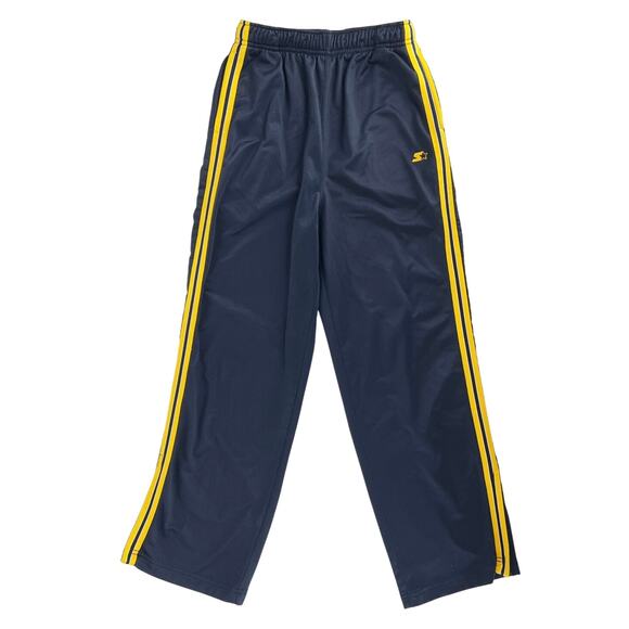 Y2K Starter track pants navy with yellow side stripe youth 14/16 2000s vintage - Picture 1 of 5